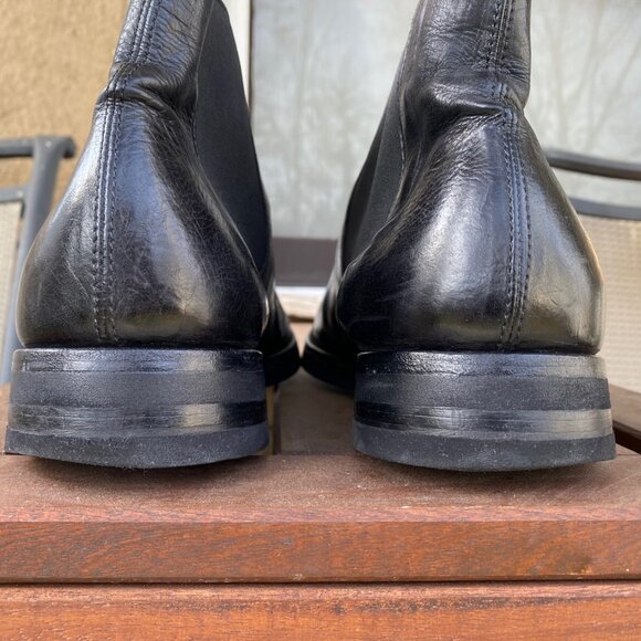 Green George Mens Shoes Chelsea Boots black Leather soles Vibram morflex - Picture 6 of 10